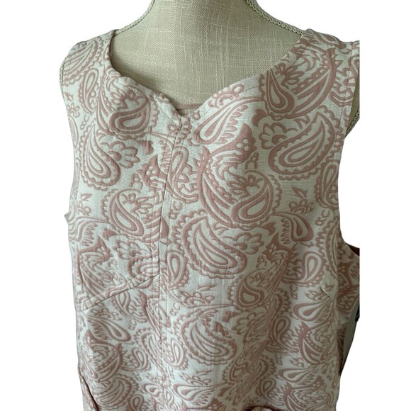 Victoria Beckham Target Women Plus size 2X Pink Jacquard Paisley Lined Dress NWT - Picture 1 of 7